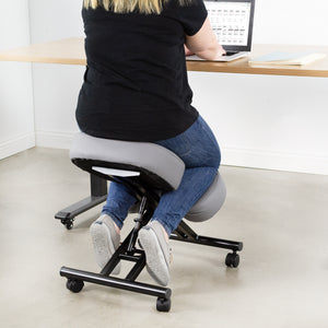 Gray Adjustable Ergonomic Kneeling Chair