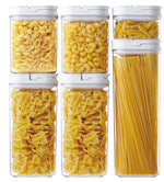 (9) Nine Piece Food Container Set with Labels